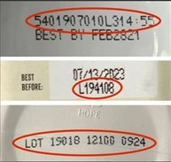 Lot codes