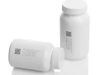 Láser UV U510 en botellas farmacéuticas de HDPE blancas