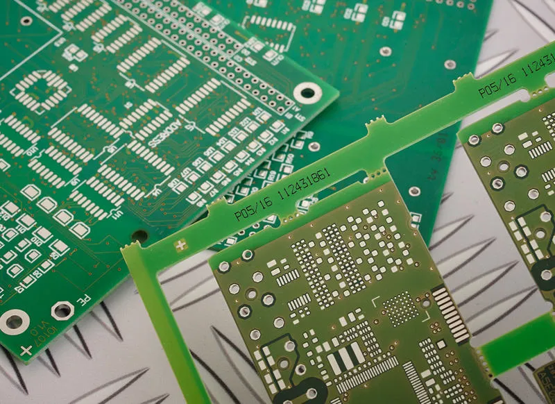 Continuous Inkjet Code printed onto a PCB board