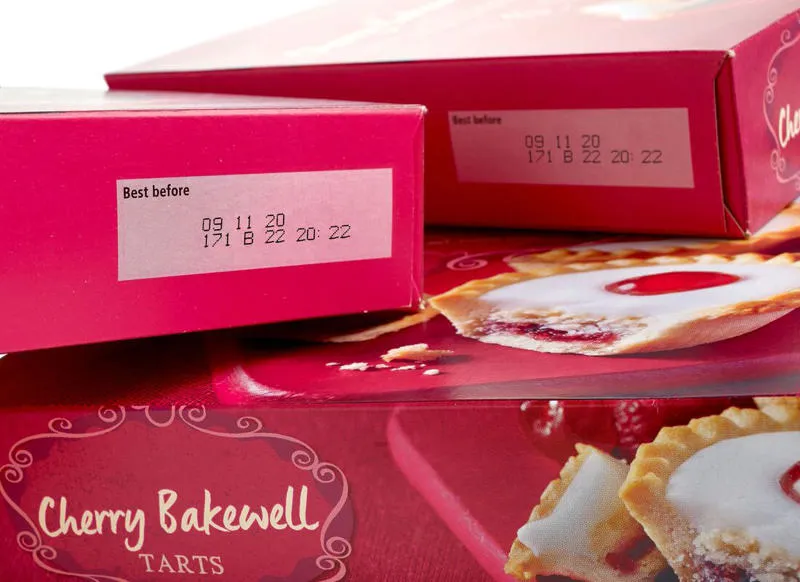 Continuous Inkjet Code printed onto food cardboard packaging