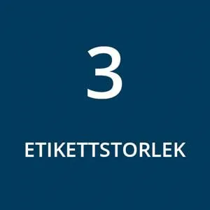 Välj etikettstorlek