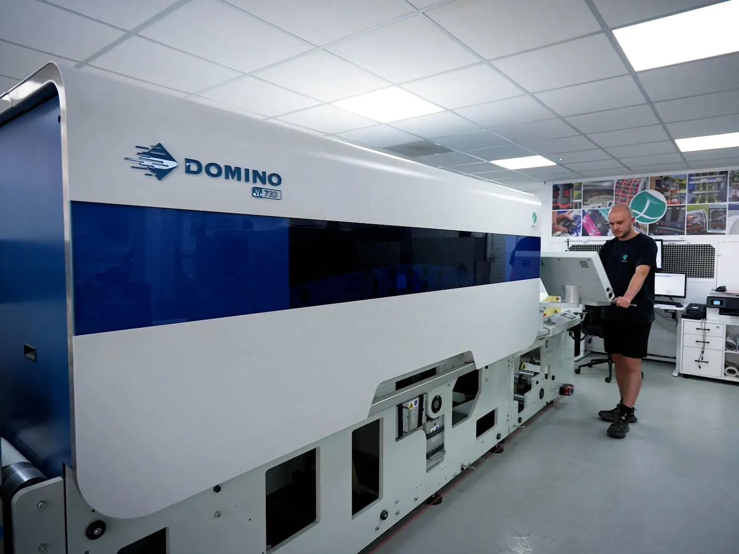 Domino N730i digital label press at Labelnet