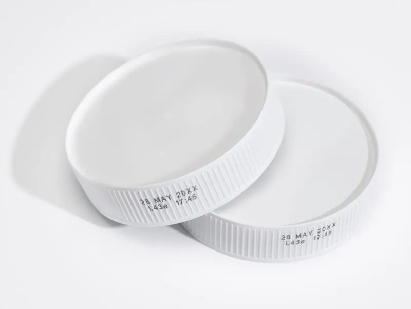 Ux-Series print sample plastic lid-web