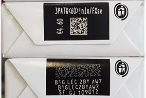 Dot Code and Data Matrix coded with the Domino CPCS for Track and Trace and Unique Product Identification